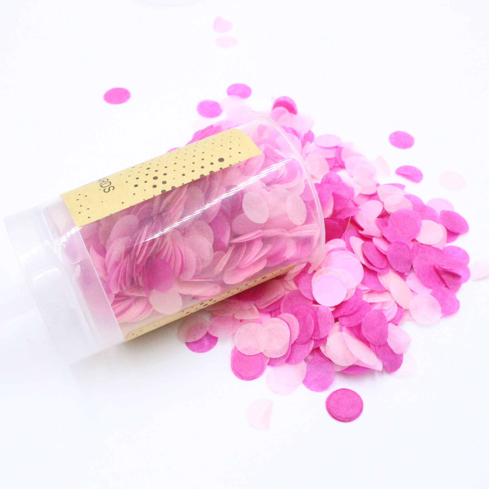 Wedding Confetti Poppers lure Pink Heart Shaped Paper Confetti Push Pop Containers Rose Gold Sprinkle Confetti party popper