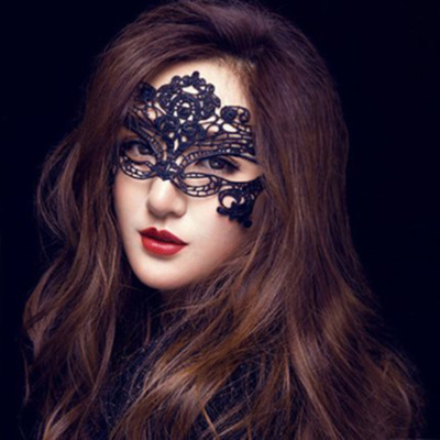 Wholesale Cheap female mask lace black facial mask korea Lady sexy veil Party eye Mask