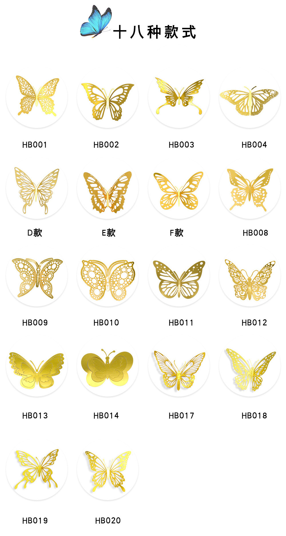 Hot Sale 12 pcs/set 3D Paper Butterfly Wall Sticker Lovely Butterfly Wall Decal Wedding Party Decoration Background Butterflies