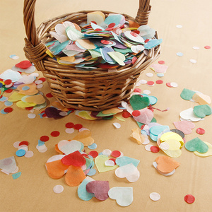 Yiwu factory Wholesale throwing table Confetti bulk custom confetti shape heart Round Party paper Confetti for wedding