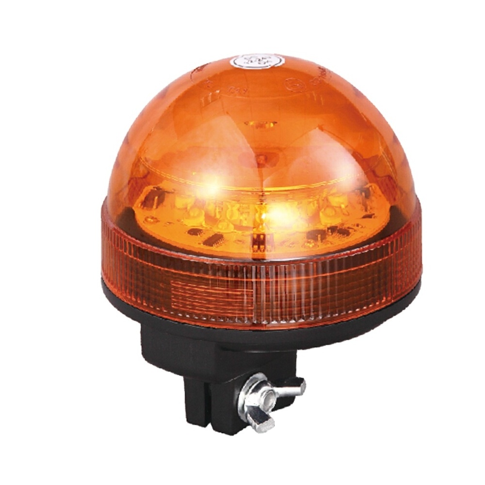 12V Rotating Flashing Amber Beacon DIN Pole spigot Mount Tractor Warning Light