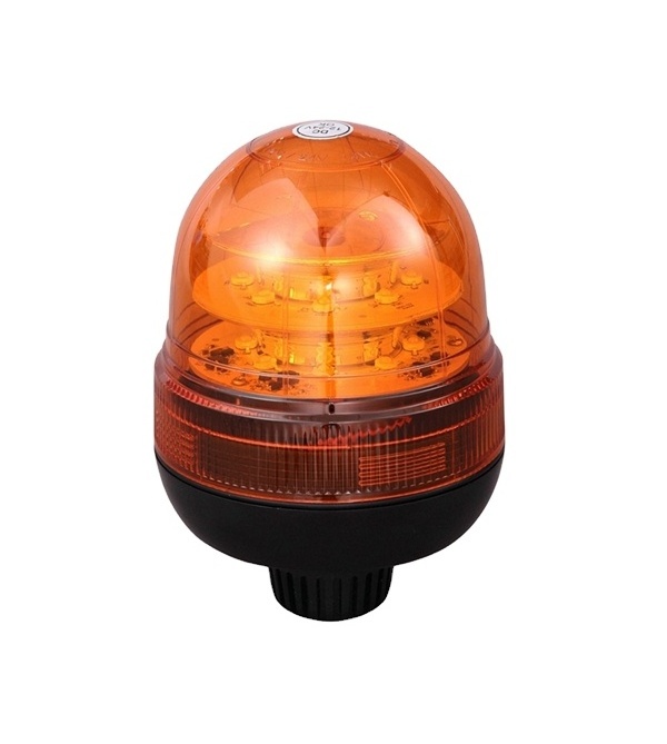 12V Rotating Flashing Amber Beacon DIN Pole spigot Mount Tractor Warning Light