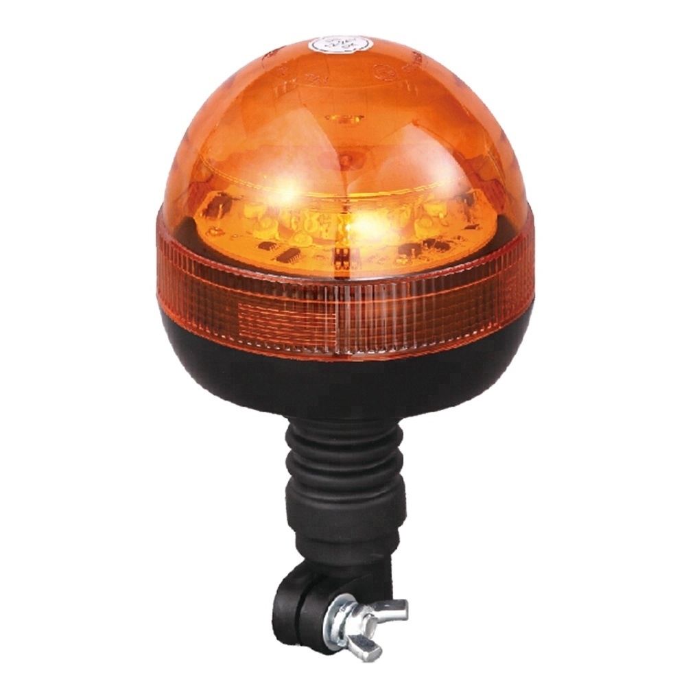 12V Rotating Flashing Amber Beacon DIN Pole spigot Mount Tractor Warning Light