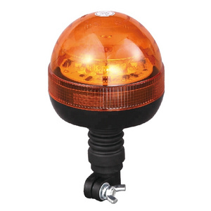 12V Rotating Flashing Amber Beacon DIN Pole spigot Mount Tractor Warning Light