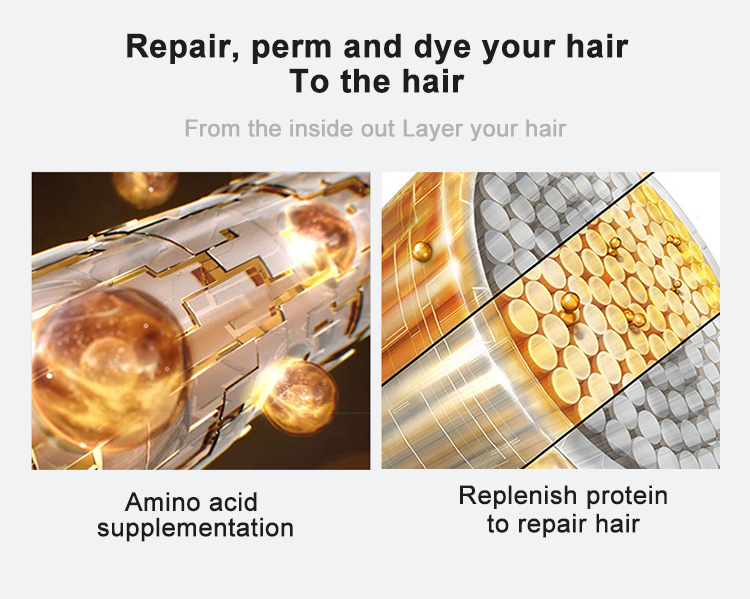 Natural New BRRS Series Liquid Wheat Protein Hair Ampoule Repairing Fill-Up Filler Silk Amino Acids Treatment for Damaged Hair