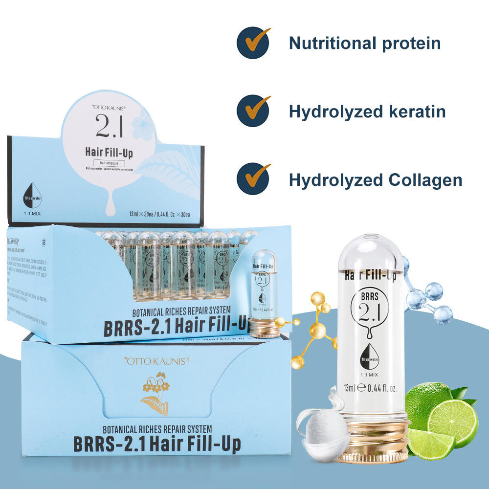 Best effect multiple protein moisturizing hair serum hydrolyzed collagen keratin hair treatment ampoules