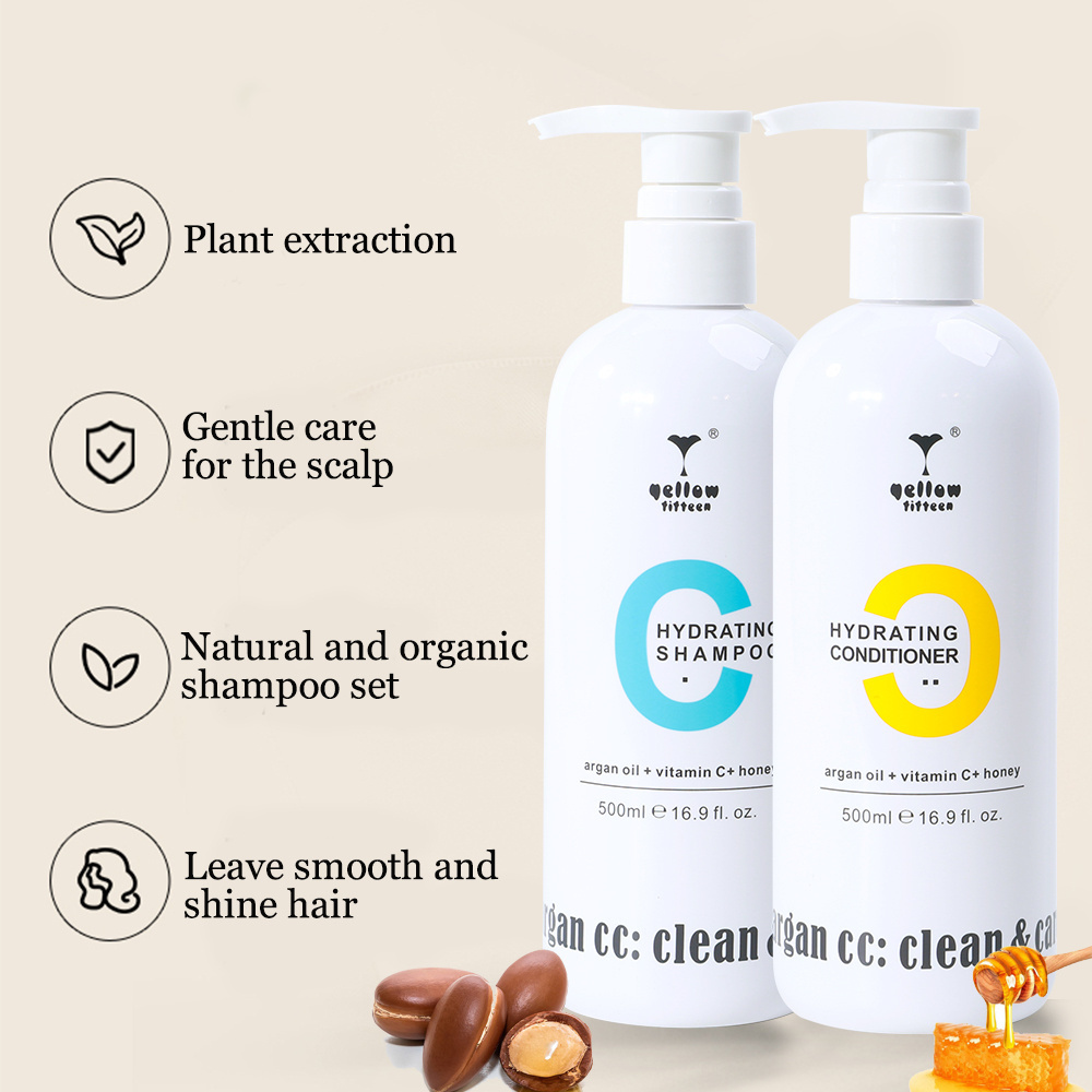 hair restore care set shine smooth clean organic shampoo and conditioner