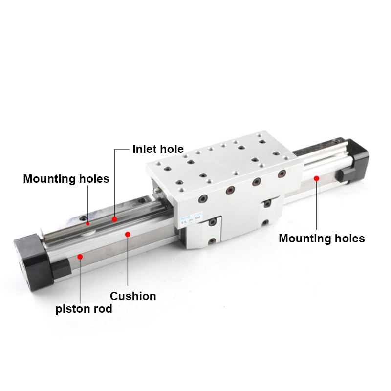 HOEN Rodless Cylinder Supplier OSP-STL OST Roadless Cylinder Slide Mechanical Jointed Rodless Guide Liner Rail Cylinder