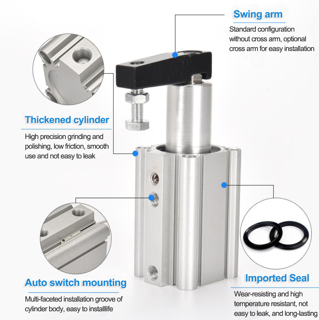 MKB -L-R-LN-RN SMC type Rotary Clamp Cylinder Pneumatic Swing Clamp Cylinder MKB 10-12-16-20-25-30-32-40-50-63 L R