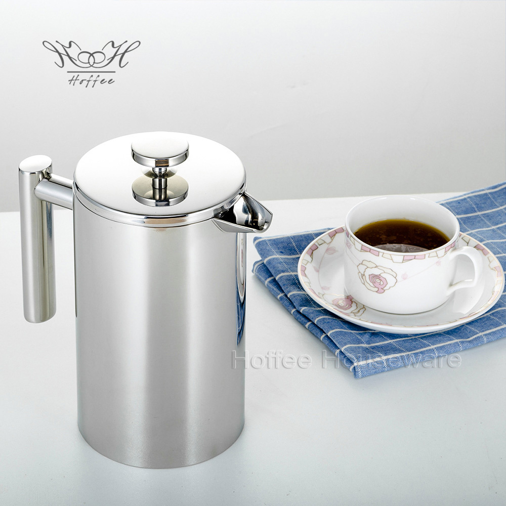 350/600 ml Portable Stainless Steel French Press Espresso Plunger Filter Tea Manual Coffee Maker Pot Double Wall French Press