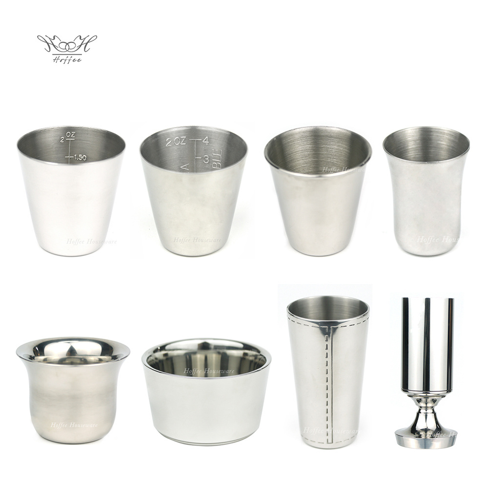 Stainless Steel Drinking Shot Glasses Portable Outdoor Collapsible Small Tea Cup Shot Glass