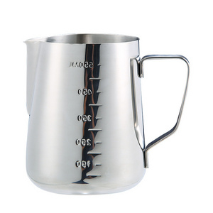 Stainless Steel Milk Pitcher Latte Art Jug 350ml 600ml 900ml Coffee Milk Frother Jug With Measurements