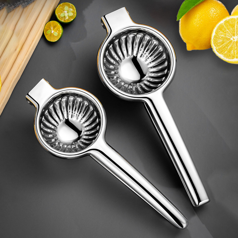 Big Size Premium Metal 2-in-1 Lemon Lime Squeezer Stainless Steel 304 Presse Fruits Manual Squeezer Juicer Extractor Portable