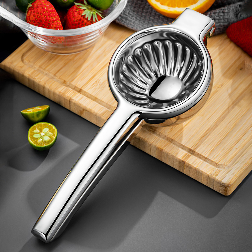 Big Size Premium Metal 2-in-1 Lemon Lime Squeezer Stainless Steel 304 Presse Fruits Manual Squeezer Juicer Extractor Portable