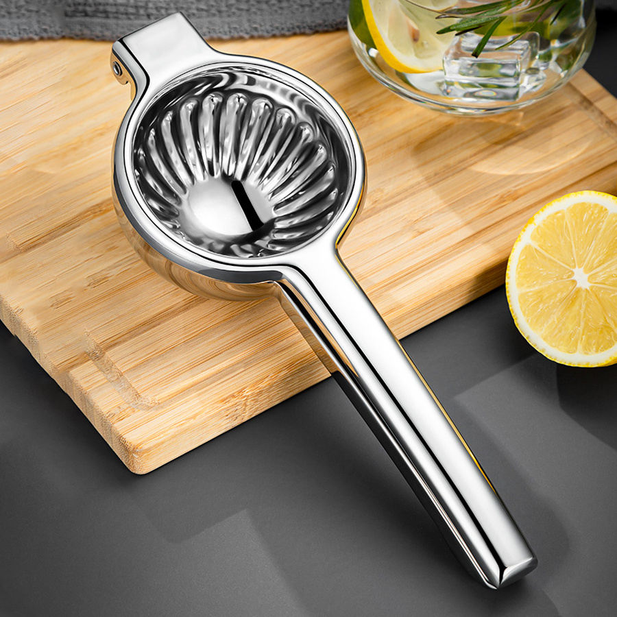 Big Size Premium Metal 2-in-1 Lemon Lime Squeezer Stainless Steel 304 Presse Fruits Manual Squeezer Juicer Extractor Portable