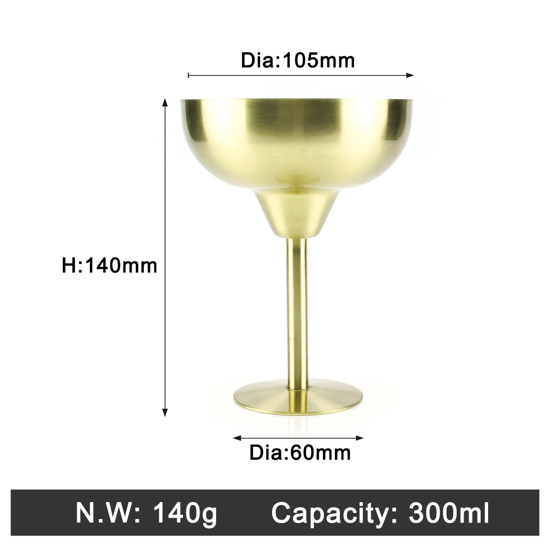 Wholesale Goblets Luxury Shatterproof Wine Glass Stainless Steel 304 Martini Glass Champagne Glasses Gold Whiskey Cup Beer Glass