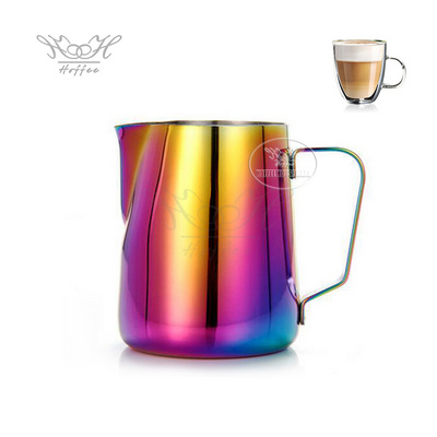 600ml Stainless Steel Espresso Steaming Pitcher Boiling Pot Frothing Jug Barista Tool Coffee Warmer Milk Pan Latte Art Pitcher