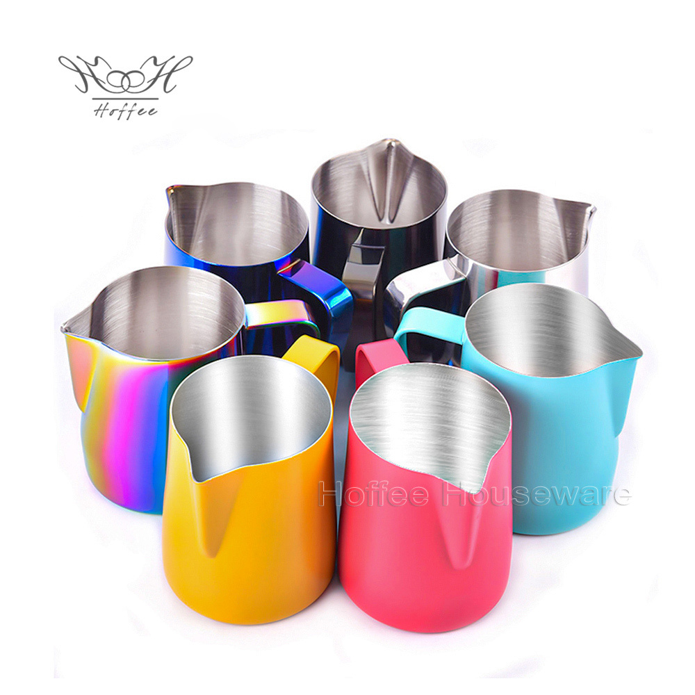 600ml Custom Logo Barista Tool Stainless Steel Milk Jug Espresso Steaming Pot Latte Art Cup Melting Coffee Milk Frothing Pitcher