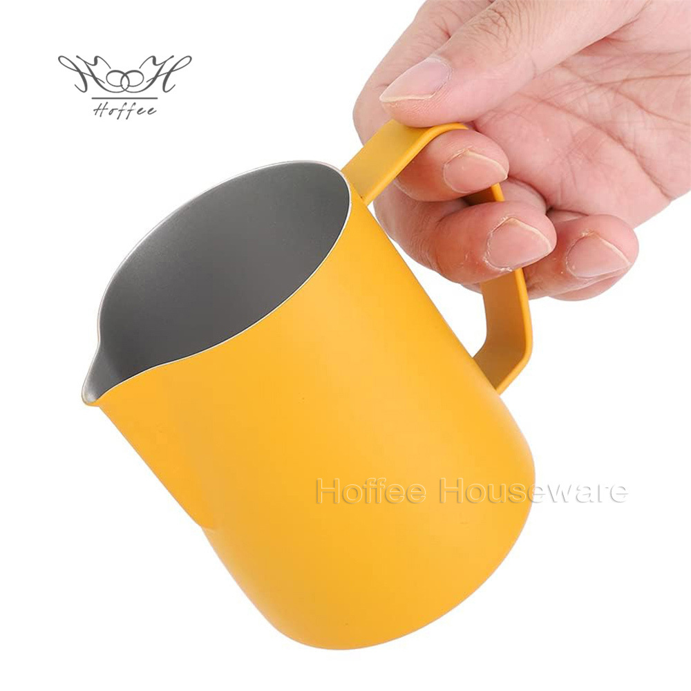 600ml Custom Logo Barista Tool Stainless Steel Milk Jug Espresso Steaming Pot Latte Art Cup Melting Coffee Milk Frothing Pitcher