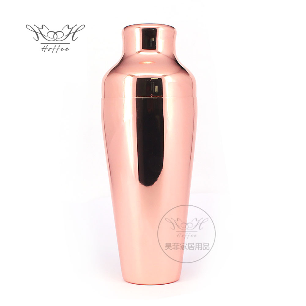 18OZ Copper Plated  Mezclar Art Deco Stainless Steel 2-piece Cocktail Shakers