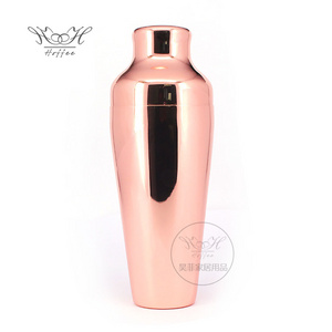 18OZ Copper Plated  Mezclar Art Deco Stainless Steel 2-piece Cocktail Shakers