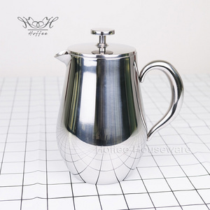 34oz 1L Portable French Press Coffee Maker Double Wall Stainless Steel French Press Pot Filter Tea Sets Hand French Pressure Pot