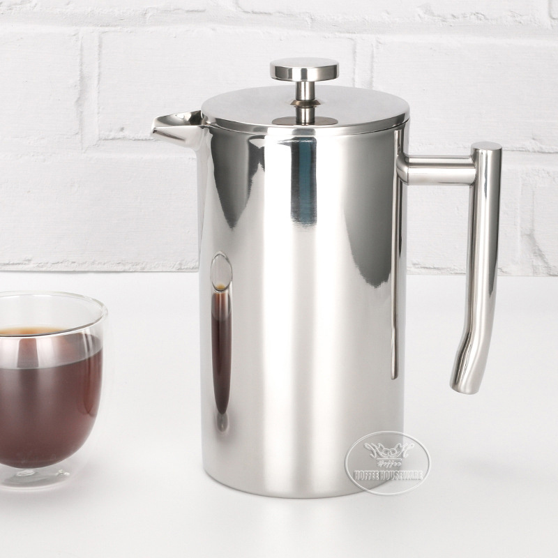 Stainless Steel 18/8 French Press 350ml Coffee Press Portable Travel Double Wall French Press Tea Maker Coffee Maker