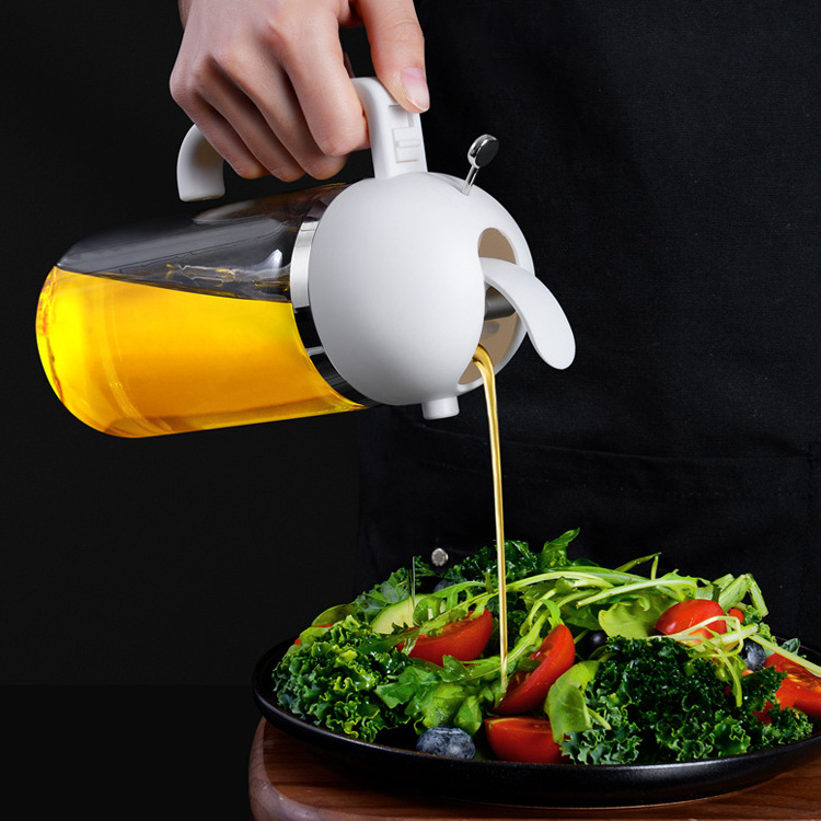 550ml Glass Food Oil Cooking Spray 2 In 1 Kitchen Olive Sprayer BBQ Bottle Oil Spray