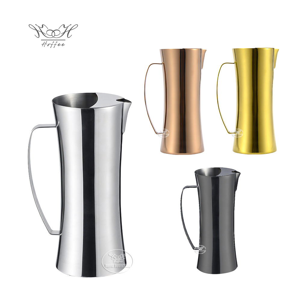 Multicolor Stainless Steel 304 Cold Water Pitchers With Ice Guard Kitchen Drinkware Pitchers Restaurant Water Kettle Juice Pot