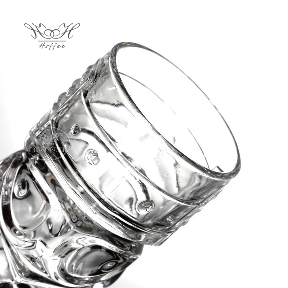 15oz 430ml Clear Tiki Glasses Modern Bar Mug Whisky Cocktail Tumblers Bar Drinkware Cup Beer Wine Crystal Glass for Mixed Drinks