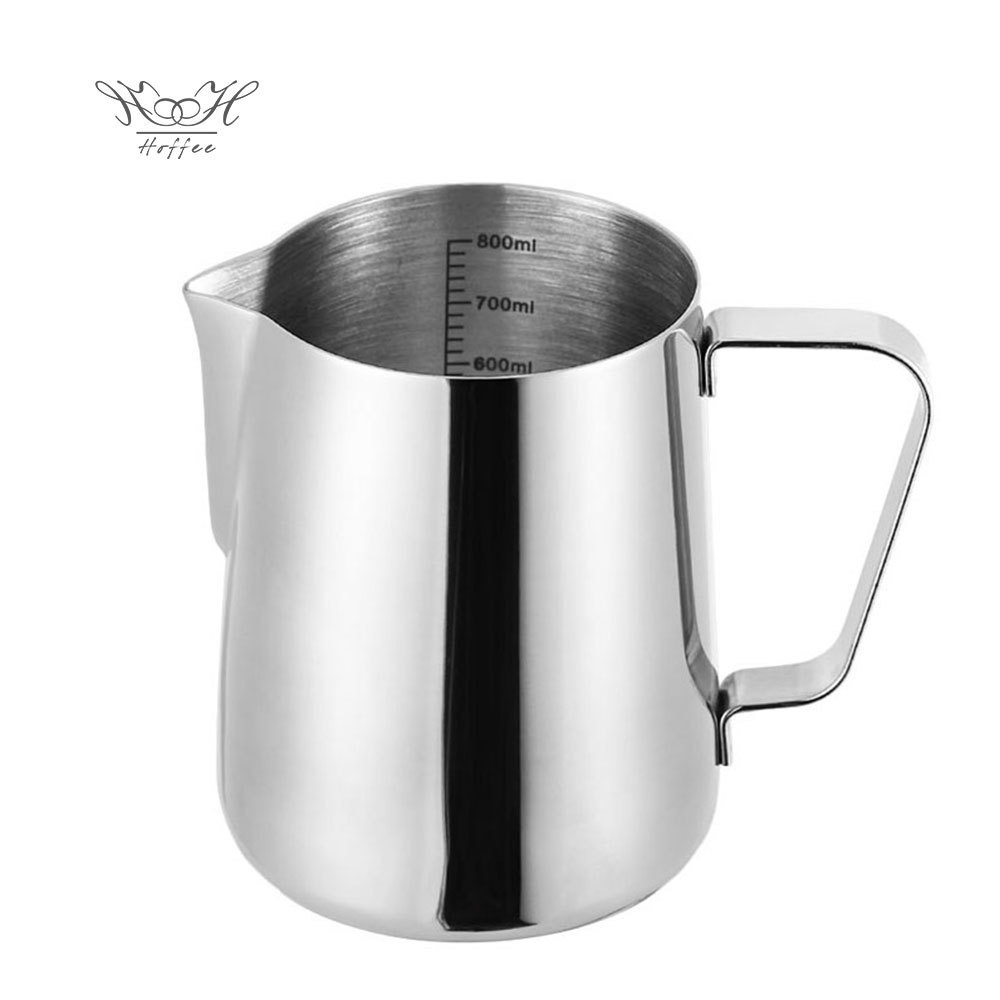 Multiple size 1mm 304 Stainless Steel Milk Pot Barista Milk Pitcher Latte Art Frother Cup Warmer Boiling Pot Coffee Milk Pitcher