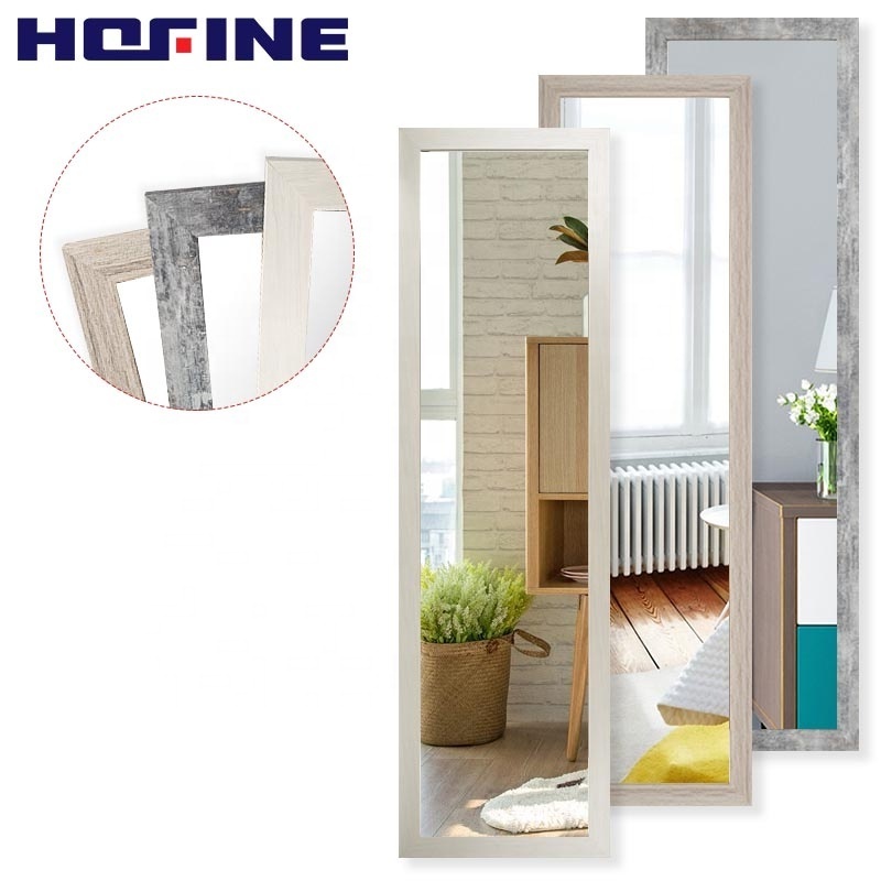 HOFINE Modern high mirror long plastic full length wall mounted floor to ceiling mirror over the door mirror