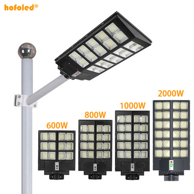 Hofoled 2000W Solar Power IP65 Street Light High Power Led 600W 800W 1000W 2000W Manufacturers All In One LED Solar Street Light