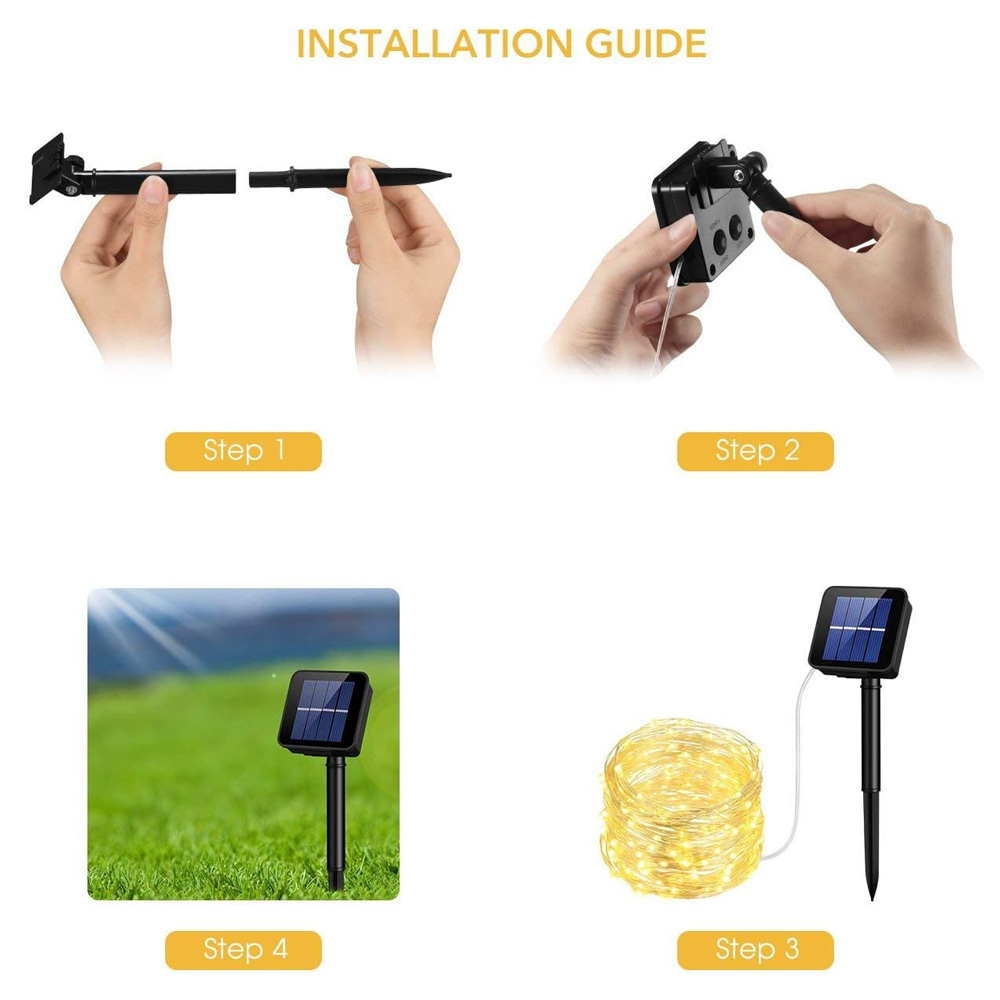 Wholesale Christmas Outdoor Waterproof  Solar String LED Holiday Lighting Lights For Decoration