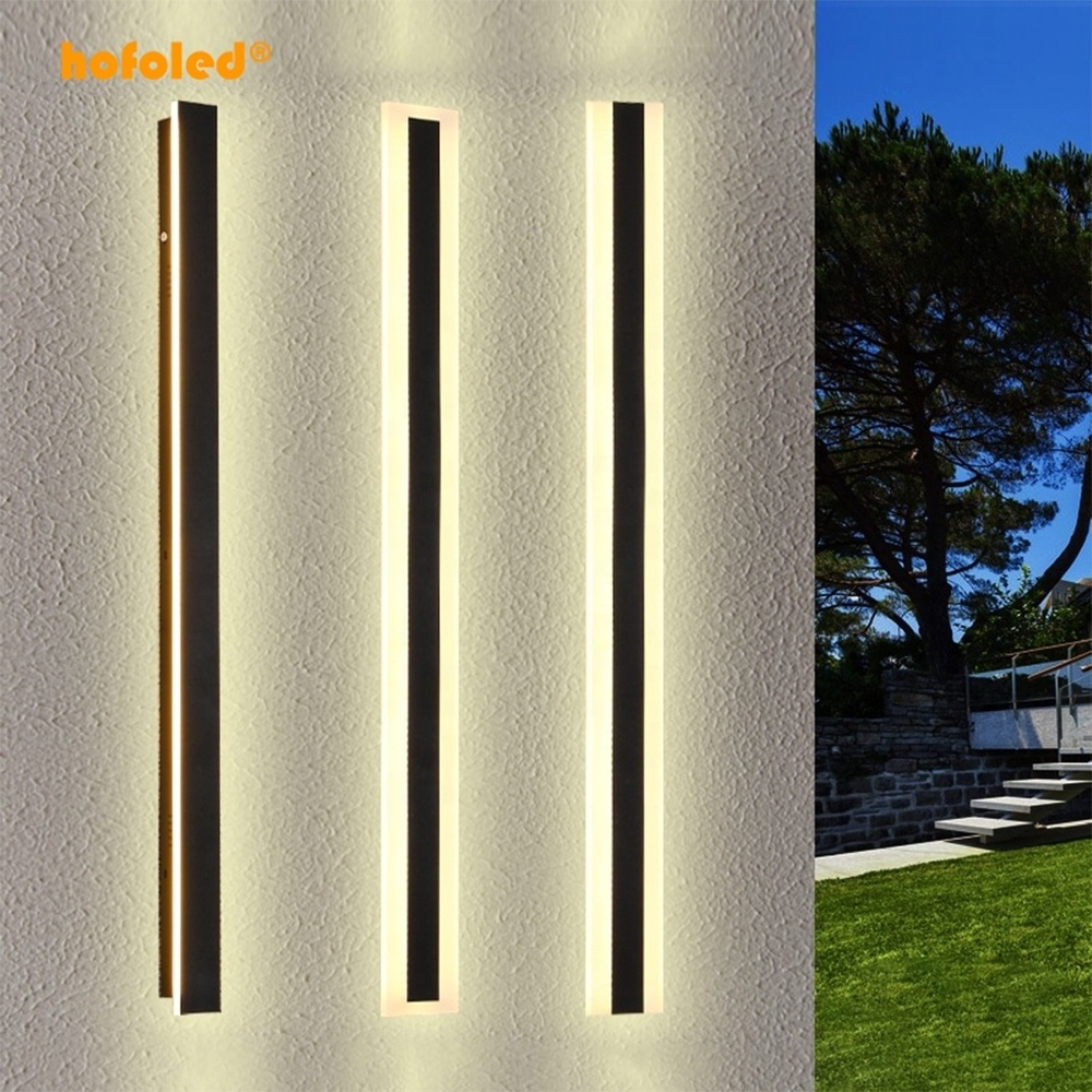 Hofoled Outdoor Up And Down Long Wall Light Indoor 110V 220V Line Lighting Home Decor RGB Smart Wall Light With Remote Control