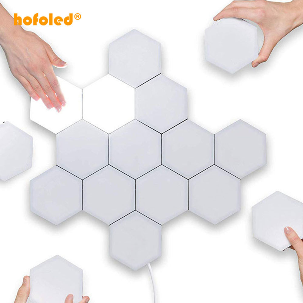 Modular Sensitive Lighting Magnetic DIY Remote Control Night Lights Led RGB Hexagon Wall Light