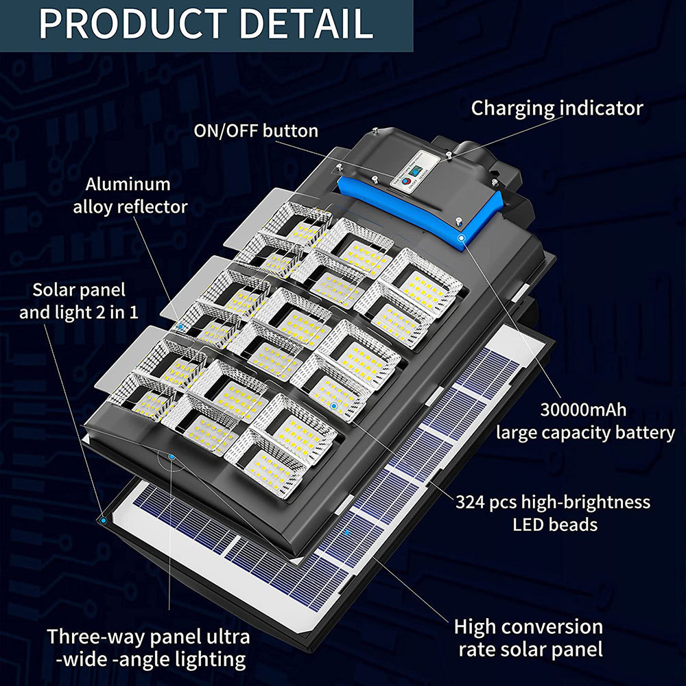 Hofoled 2000W Solar Power IP65 Street Light High Power Led 600W 800W 1000W 2000W Manufacturers All In One LED Solar Street Light