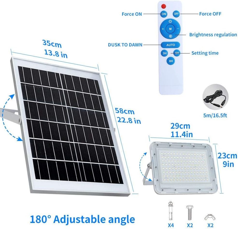 Garden Solar Luces Led Lamp Outdoor IP67 Indoor And Outdoor General Purpose Outdoor Solar Flood Light 100w Solar Lights