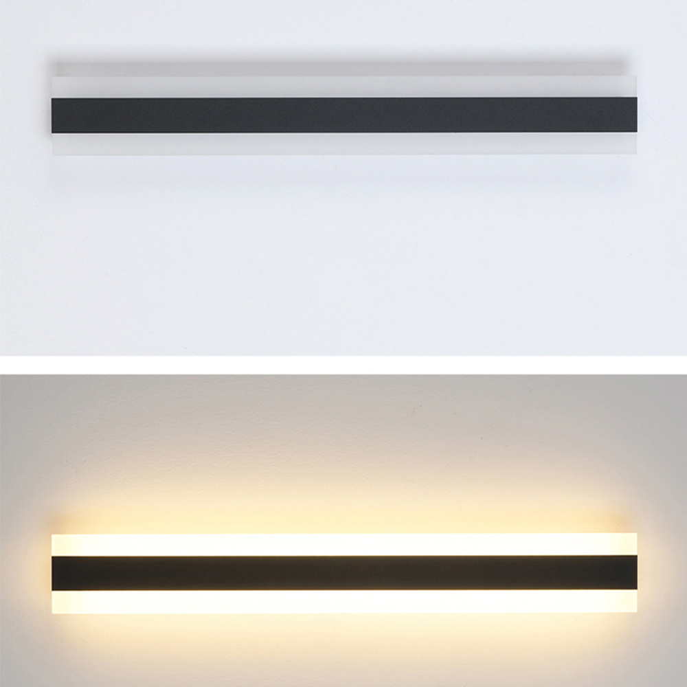 Black Modern Outdoor Porch Lighting For Corridor Up And Down Wall Mount Led Wall Light Fixture