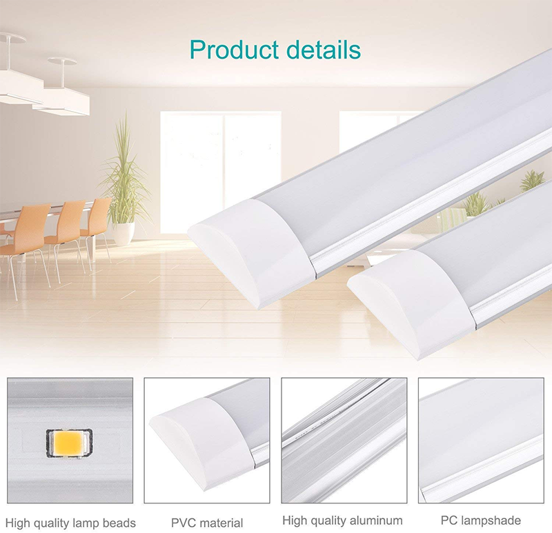 Wall Surface Mounted Office Slim Clean Purification Fixture 2ft Batten LED Linear Light 4ft LED Tube Light