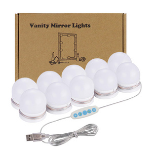 New Arrival 10 Bulbs 5 Color Hollywood Style LED Makeup Vanity Mirror Lights Kit Dimmable for Bathroom