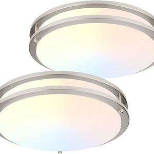 10"13"16" LED 3000K/4000K/5000K  Flush Mount Plastic Shade And Brushed Nickel Ceiling Lights