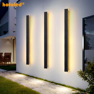 Hofoled Simplicity Exterior Long Strip Outdoor Wall Sconce Light IP65 Smart Minimalism Home Linear Wall Light for Wall Outside