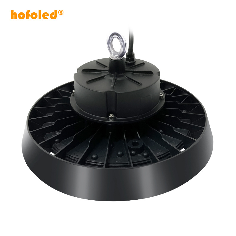 IP65 Industrial Warehouse Shop Motion Sensor 10V Dimmable UFO Led High Bay Light 3000K 4000K 6000K 100W 150W 200W