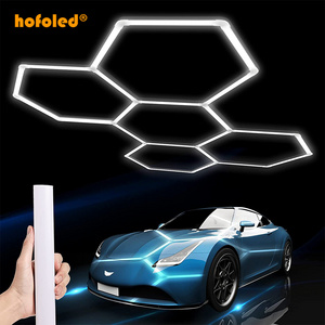 Honeycomb Led Linear Hexagon Auto Car Detailing Work Light Garage Ceiling Hexagonal Led Lights