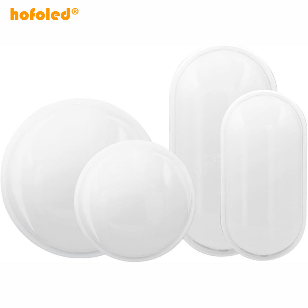 Hofoled Surface LED Flush Mount Lighting Fixture 20W Outdoor Ceiling Lamp Round Oval Led Bulkhead Light