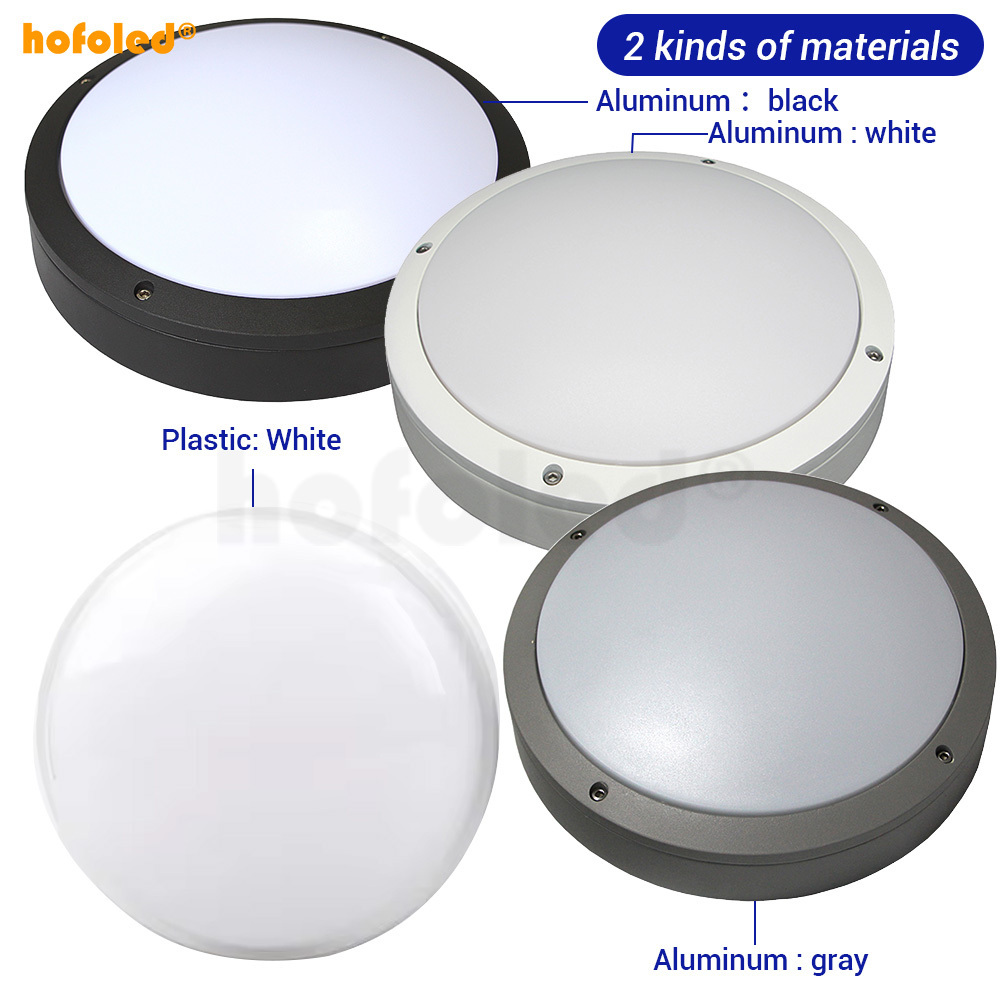 15W 20W Aluminum Wall Ceiling Mount Fixture R275 Waterproof Outdoor LED Bulkhead Light