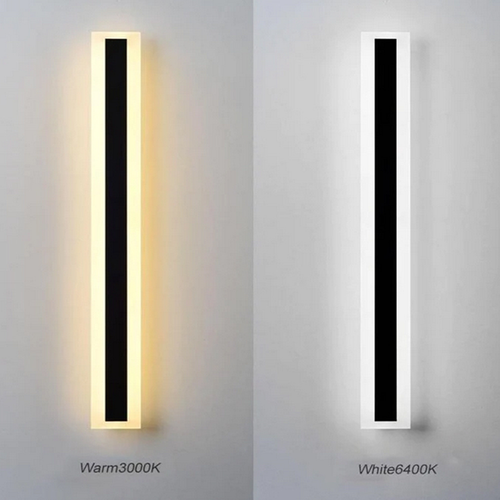 Nordic Linear Wall Light IP65 Outdoor Porch Garden LED Wall Sconces Lighting Minimalist Long Strip Wall Lamp