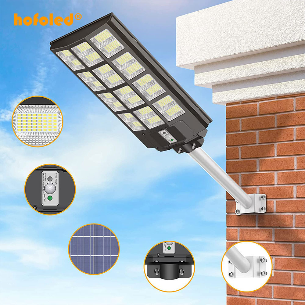 Hofoled 600W 900W 1000W 1200W Sensor Solar Street Light Aluminum Remote Control Waterproof Solar Powered Solar Light Outdoor