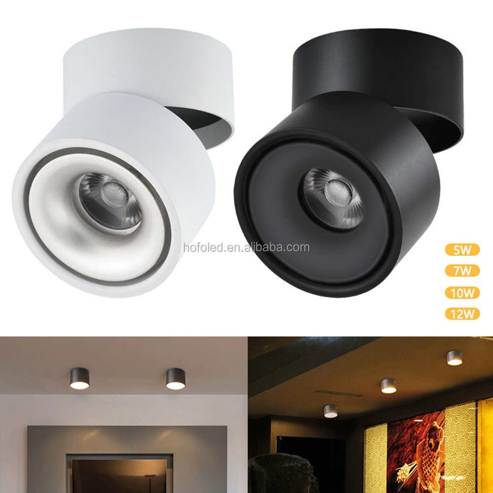 360 Degree Rotatable 7W 10W 12W 15W LED Ceiling Spot Light Surface Mounted Ceiling Downlight